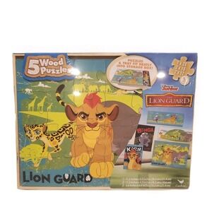 Disney Junior The Lion Guard Wood Puzzles 5 Pack by Cardinal Games